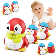 Musical Crawling Penguin Baby Toy for 6-12 Months, Light  Sound Early Learning