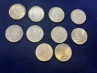 Lot Of 10 Mixed Morgan/Peace silver dollars circulated condition 90%