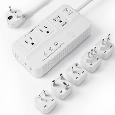 220v to 110v Travel Voltage Converter : International Universal Power Plug Ad...