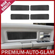 4pcs Carbon Fiber Interior Door Panel Cover Trim For Dodge RAM Crew Cab 2010-12
