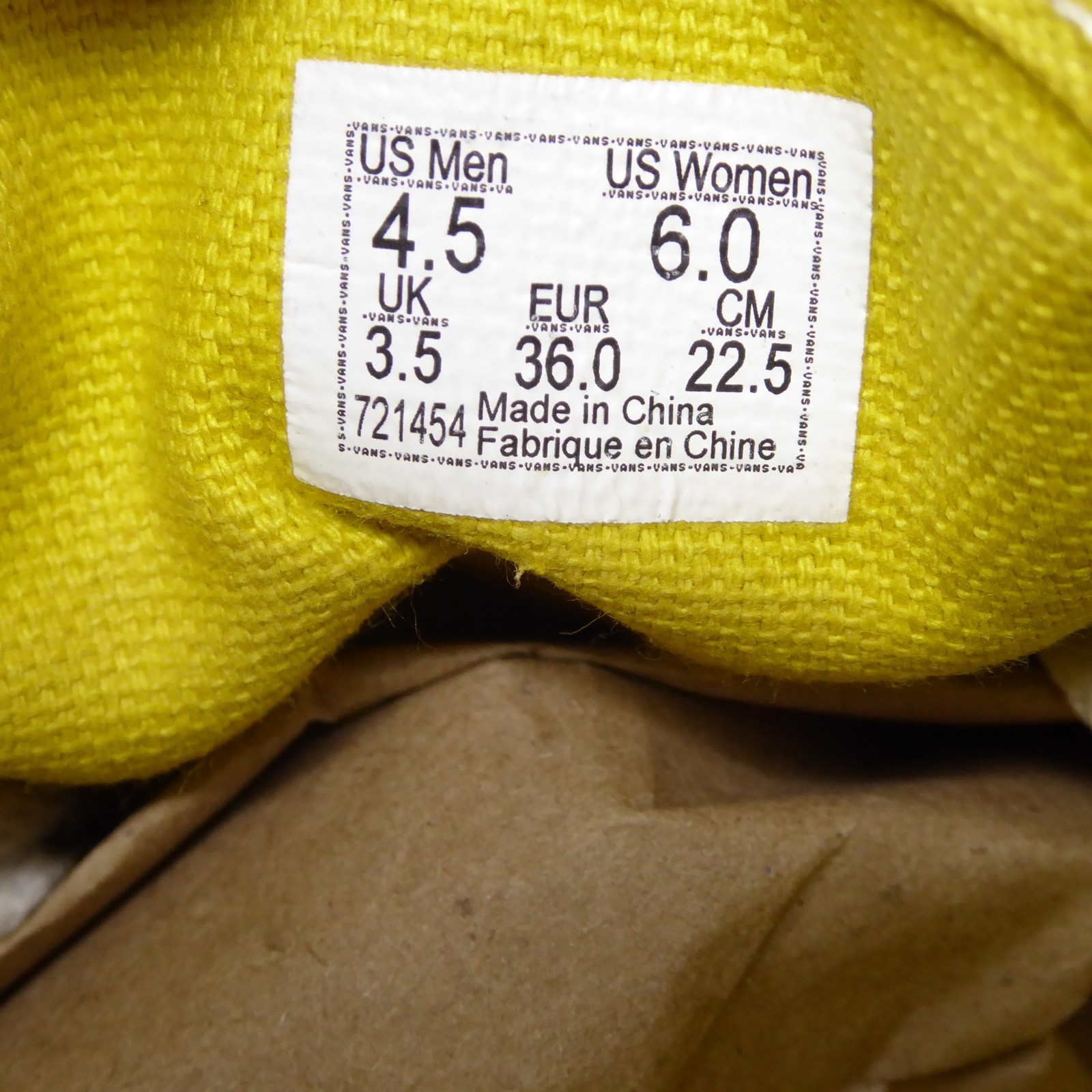 Vans Womens Old Skool tapered Sneakers Yellow Flo… - image 8