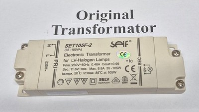 SELF Original NV-Transformator SET105F-2 Trafo 35-105 Watt Halogentrafo 105VA R+