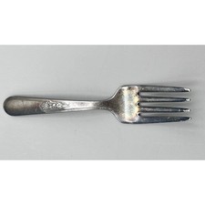 Holmes  Edwards Lovely Pattern Silverplate Youth Baby Fork Vtg 1937 IS 4.25"