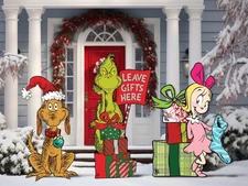 Grinch gift sign christmas cutouts | whoville | dr seuss decorations | yard