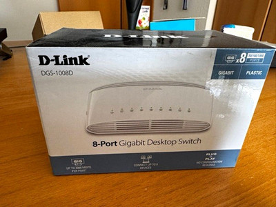 D-Link DGS-1008D 8-Port Gigabit Desktop Switch, nicht verwaltet Layer 2