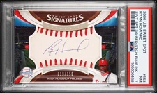 PSA 7 RYAN HOWARD 2006 UPPER DECK SWEET SPOT SIGNATURES AUTO AUTOGRAPH CARD #143