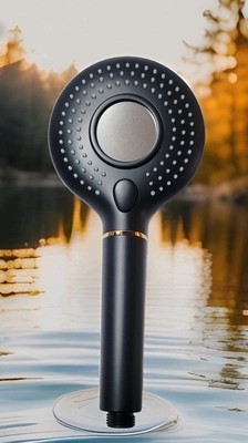 Homelody Filtered Handheld Shower Head High Pressure 3 Spray Settings Black