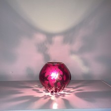 IKEA Knubbig Purple GLASS cherry blossom Small table lamp by Michiko Nakata 4.5”