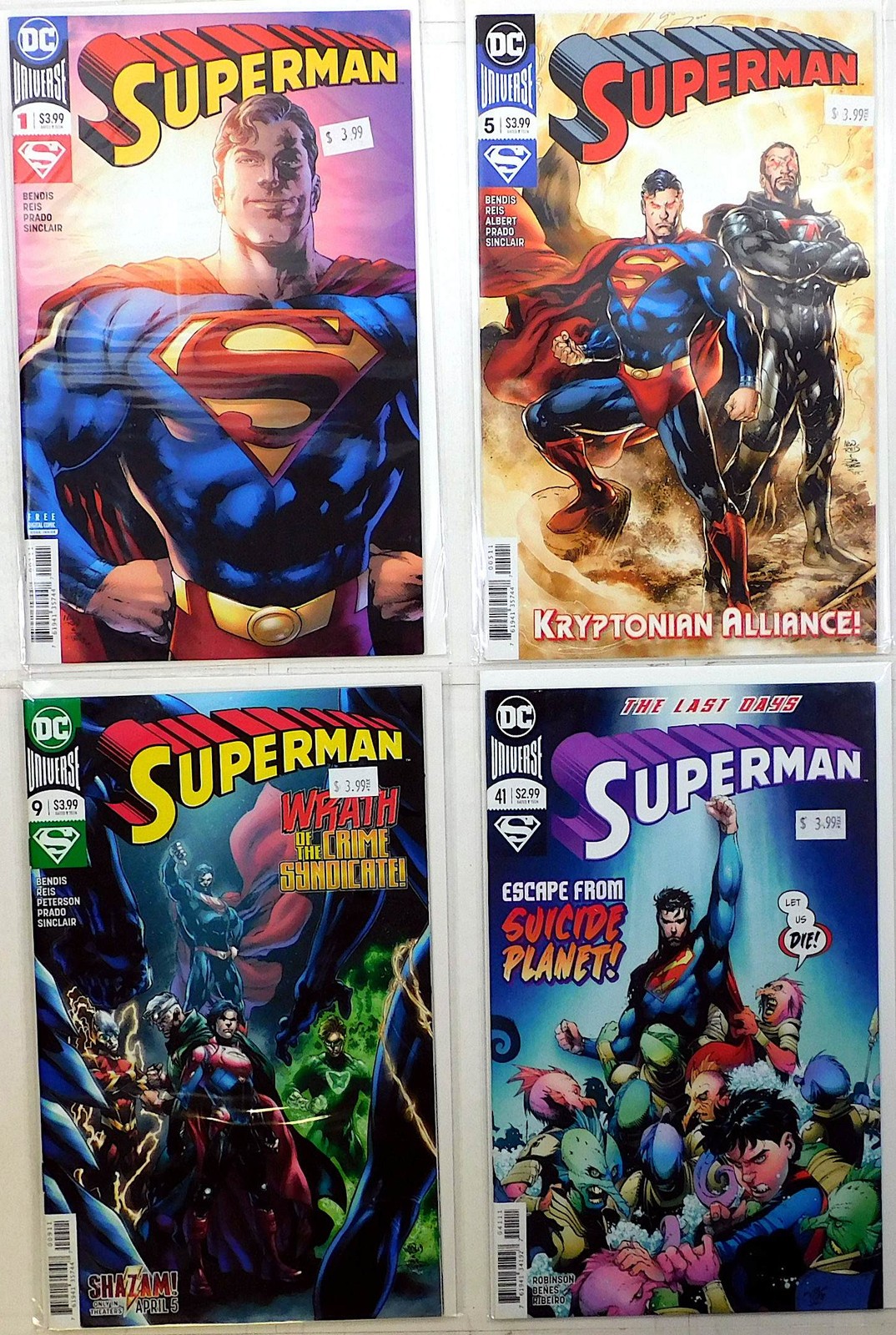 Superman Lot of 4 #1, 5, 9, 41 2018 DC Comics Wonder Woman 1st Print Comic Books