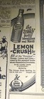 MAY 1921 NEWSPAPER PAGE #2268- ORANGE CRUSH & LEMON CRUSH SODA- CRINKLY BOTTLE  — photo 1