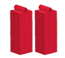 50 Pack Cotton Shop Towels 12'' x 14'' - Soft Absorbent Cleaning Rags