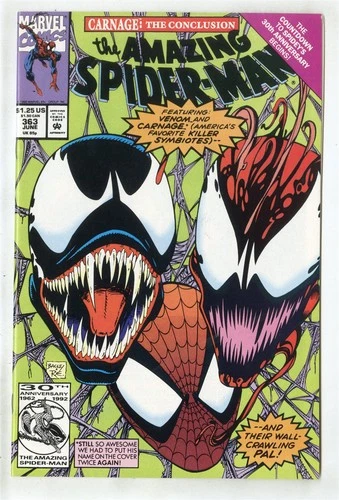 Amazing Spider-Man #363 NM+ 9.6 white pages  Carnage & Venom  Marvel  1992