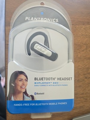 Plantronics Explorer 220 Black Ear-Hook Hands Free Bluetooth Headset- Sealed