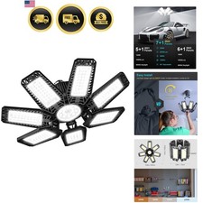 LED Garage Light - 200W 20000LM 6500K LED Garage Ceiling Lights with 7 1 Adju...