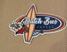  Dutch Bros Surfboard Blue Sticker!!