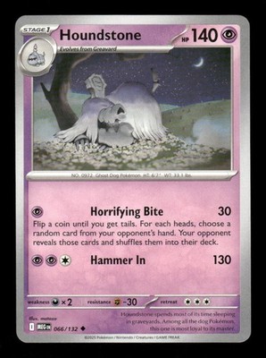 HOUNDSTONE 066/132 UNCOMMON MEGA EVOLUTION POKEMON NM