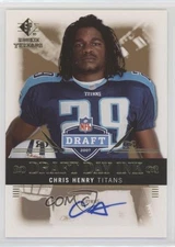 2007 SP Rookie Threads Draft Day Ink Chris Henry #DDI-CH Auto RC