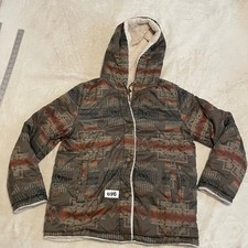 Pendleton Women's Reversible Faux Fur Aztec Printed Coat Jacket Cream Sze M