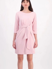 Tahari ASL Blush Pink Sheath Dress Size 10 Side Knot 3/4 Sleeve SIZE 8 MSRP $129