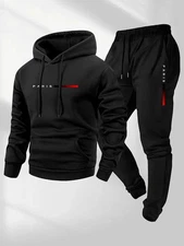 2025 Men's Autumn Winter sportswear set men's hooded sweatshirt long pants set