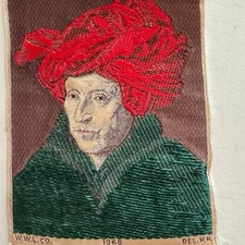 Vintage 1968 Jan Van Eyck W.W.L. Miniature Warner Artex Silk Woven Tapestry 
