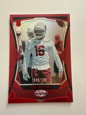 2024 Panini Certified - #134 Max Melton Red Mirror /100 Arizona Cardinals   