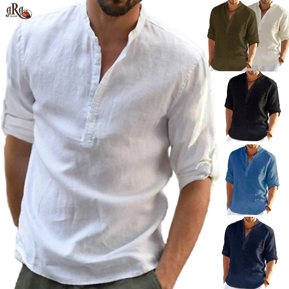 Camicia discount senza colletto