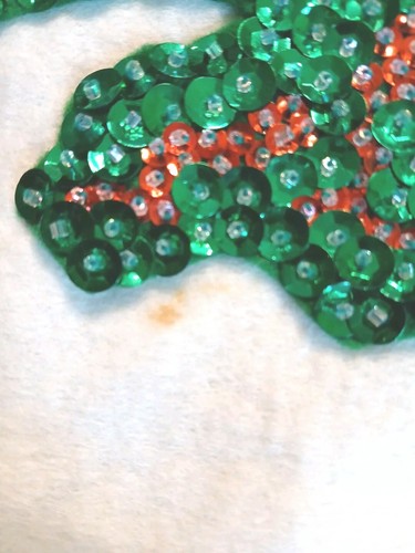 MCM Handarbeit Weihnachten Tischdecke oder Tagesdecke Pailletten 3D Glocken, die klingeln! - Bild 5 von 11