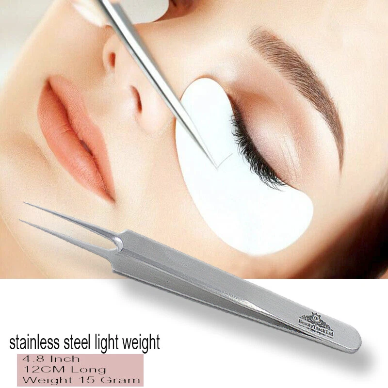 Lash Straight Fine Point Eyelash Tweezer Tool Extension Russian Volume Separator - Image 4 of 4