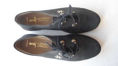 ara Damen Schuhe, dunkelblau, Naturform Luftpolster Echt Leder - Gr.9 G 42