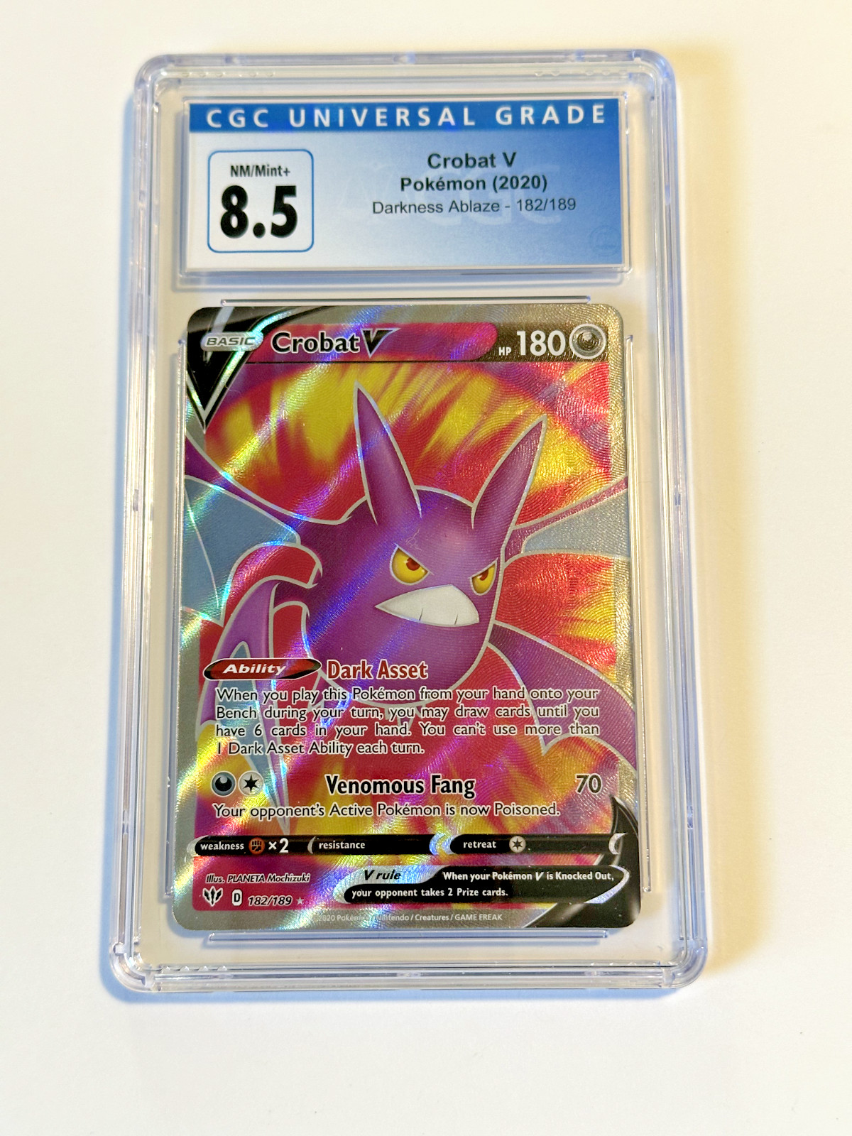 CROBAT V DARKNESS ABLAZE 182/189 CGC 8.5 GEM MINT 2020 POKEMON