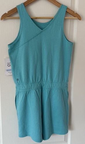 ATHLETA GIRL HAVIN A GREAT TIME Aqua ROMPER SIZE XL 14 NWT - Picture 3 of 4