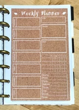 Weekly Planner Dashboard Insert for use with MINI Happy Planner