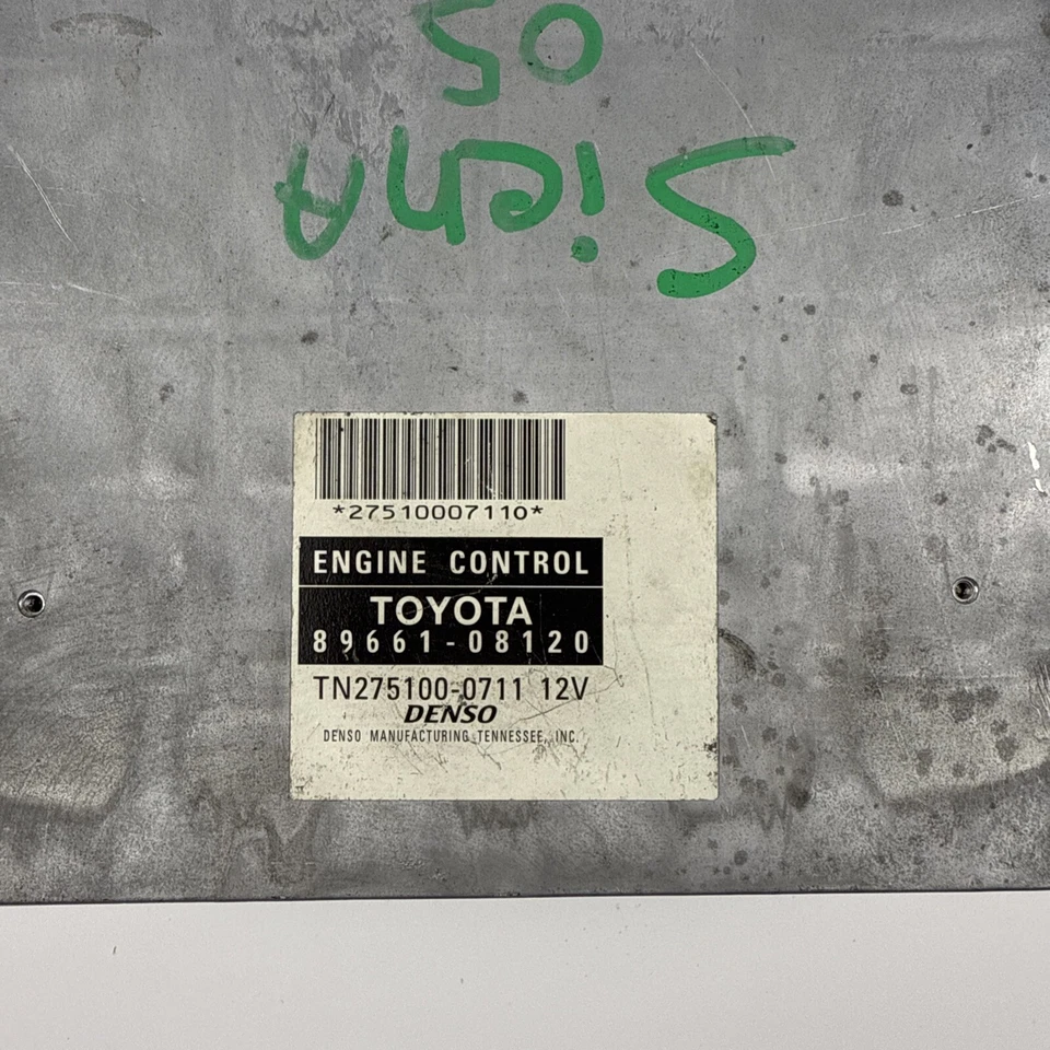 Módulo de control informático Toyota Sienna 2004 2005 2006 motor 3,3 L ECM 89661-08120 Foto 2 de 3