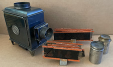 Vintage E.P ERNST PLANK German Tin Magic Lantern Viewer Projector w Glass Slides