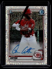 Quin Cotton 2020 Bowman Chrome Speckle Refractor Auto Card /299 #CPA-QC
