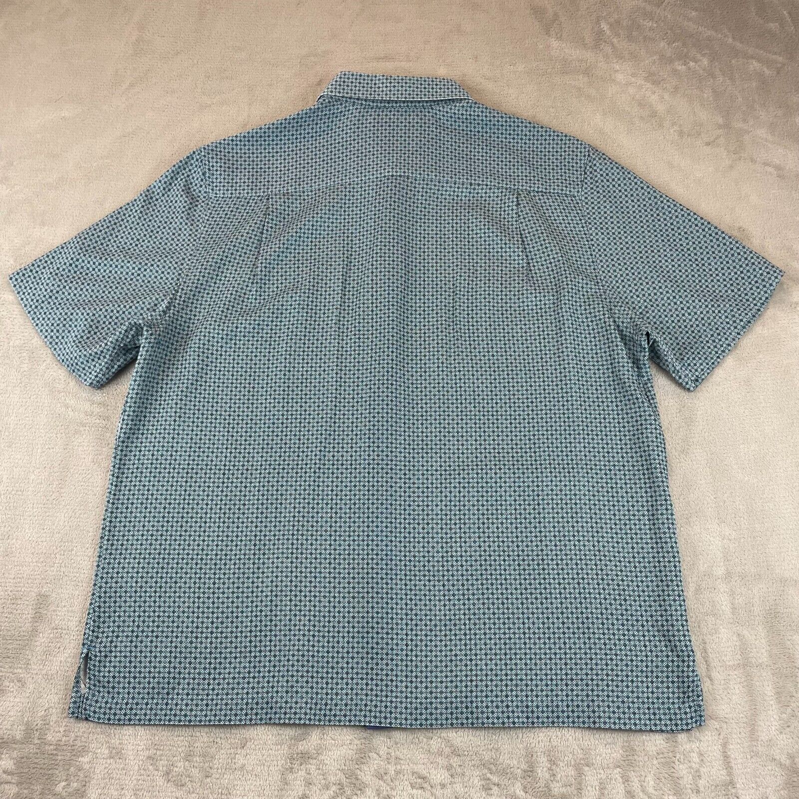 Nat Nast Shirt Men Large Faded Blue Silk Blend Ge… - image 8