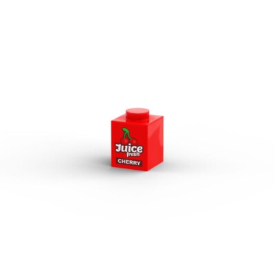 Cherry Juice   custom printed genuine LEGO  brick tile /31185