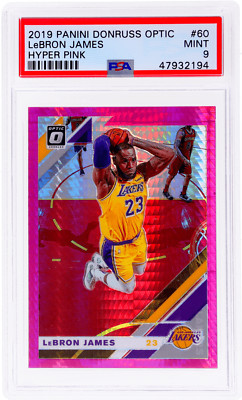 2019 Donruss Optic LeBron James Hyper Pink Prizm #60 PSA 9