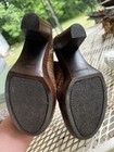NURTURE Beige￼ TOOLED LEATHER "WILLOW" HIGH HEEL BOHO SLINGBACK CLOGS SZ 8 M — photo 3
