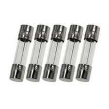 Pack of 5, 3/16 inch x 3/4 inch 5X20mm 1.25A 250V Glass Fuse, Fast Blow Quic