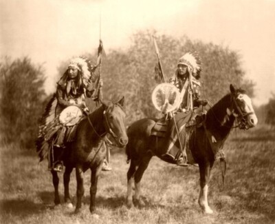 Native American Indian Sioux-Indians-on-horseback 8 x 10 Photo