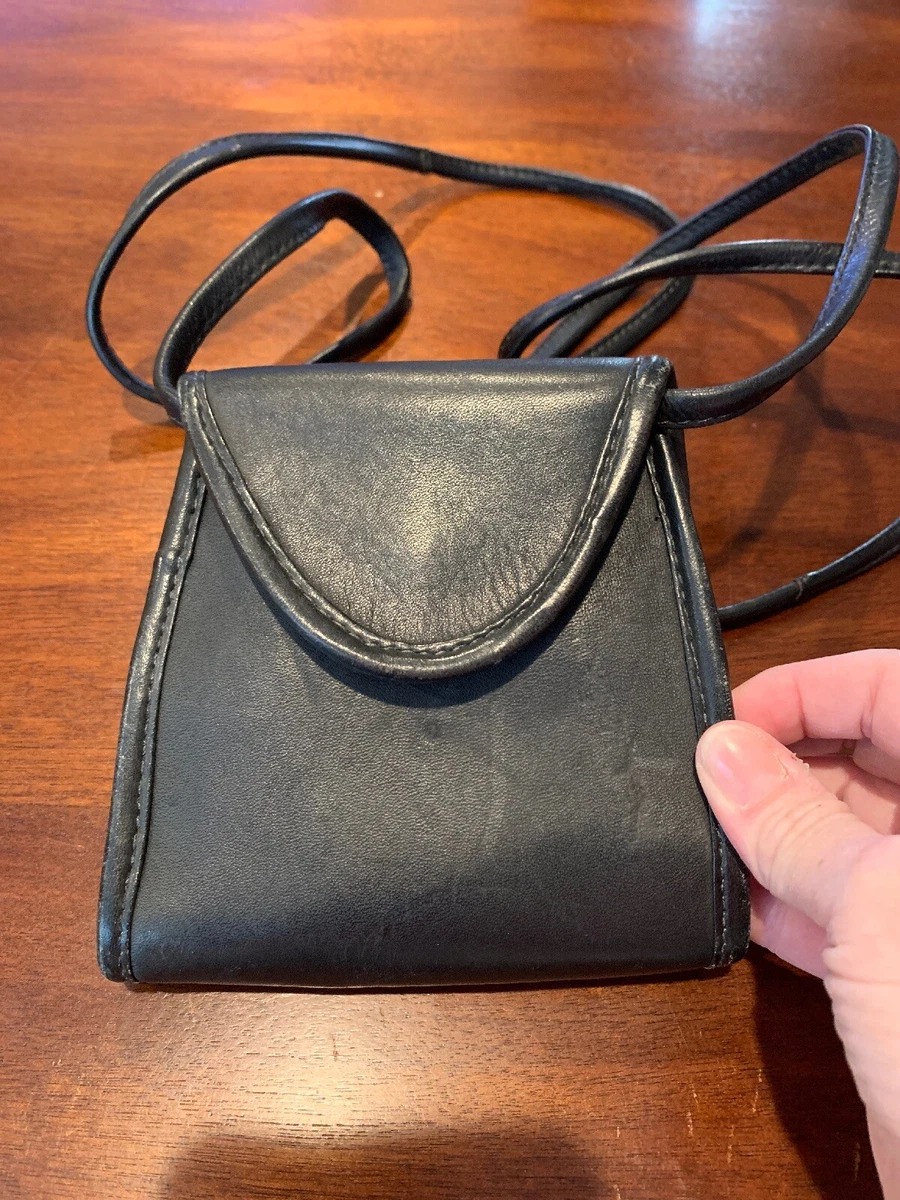 Hobo International Small Black Leather Organizer Crossbody Shoulder Bag  (TD) | eBay