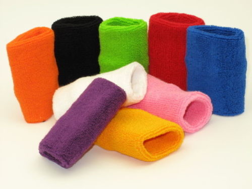 Wrist Sweatbands Unisex NEW Wristband Sports Tennis Squash Badminton Gym Running - Picture 4 of 36