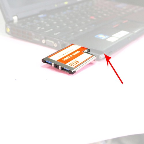 2 Dual Ports USB 3.0 HUB Express Card ExpressCard 54mm Adapter for PCMCIA Laptop - Picture 5 of 5