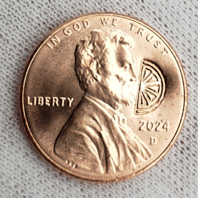 2024 Lincoln Penny Fruit Slice Citrus Lemon Lime Orange Counterstamp Gift Coin!