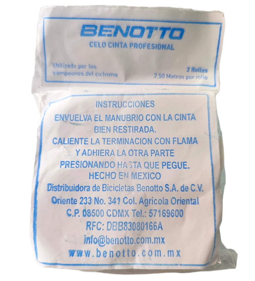 1 Benotto Blanco Suave Manillar Cinta Violonchelo Bar Paquete De Colección Bicicleta Nueva Cinta Foto 2 de 4