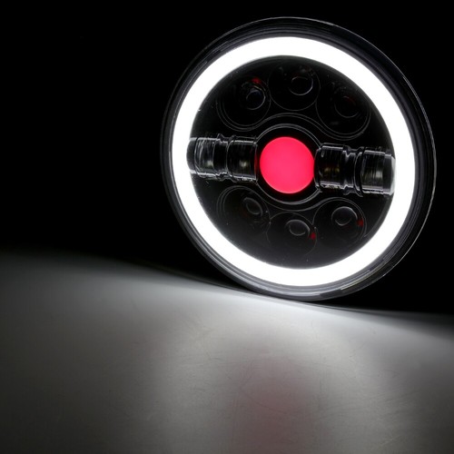 Fari LED 7" pollici DRL segnale di svolta ambra hi lo per Cafe Racer Chopper Criuser - Foto 8 di 12