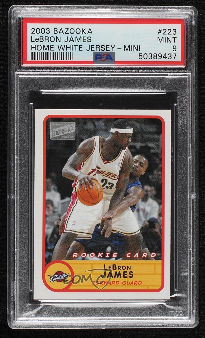 LEBRON JAMES BAZOOKA ROOKIE CARD PSA 9