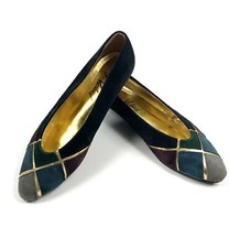 Vintage AJ Valenci Multi-color Leather Flats 7.5